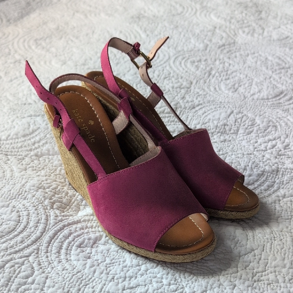 Kate Spade Fuchsia Wedge Sandals